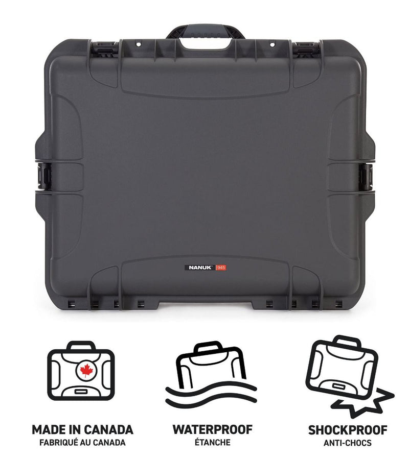 Nanuk 945 Case wth Padded Divider (Graphite)