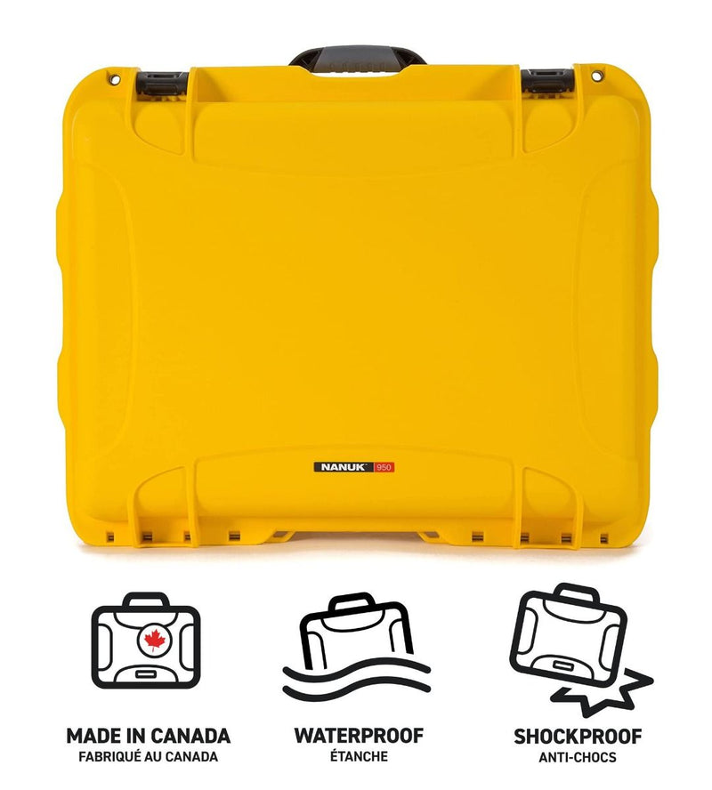 Nanuk 950 Case with Cubed Foam (Yellow)