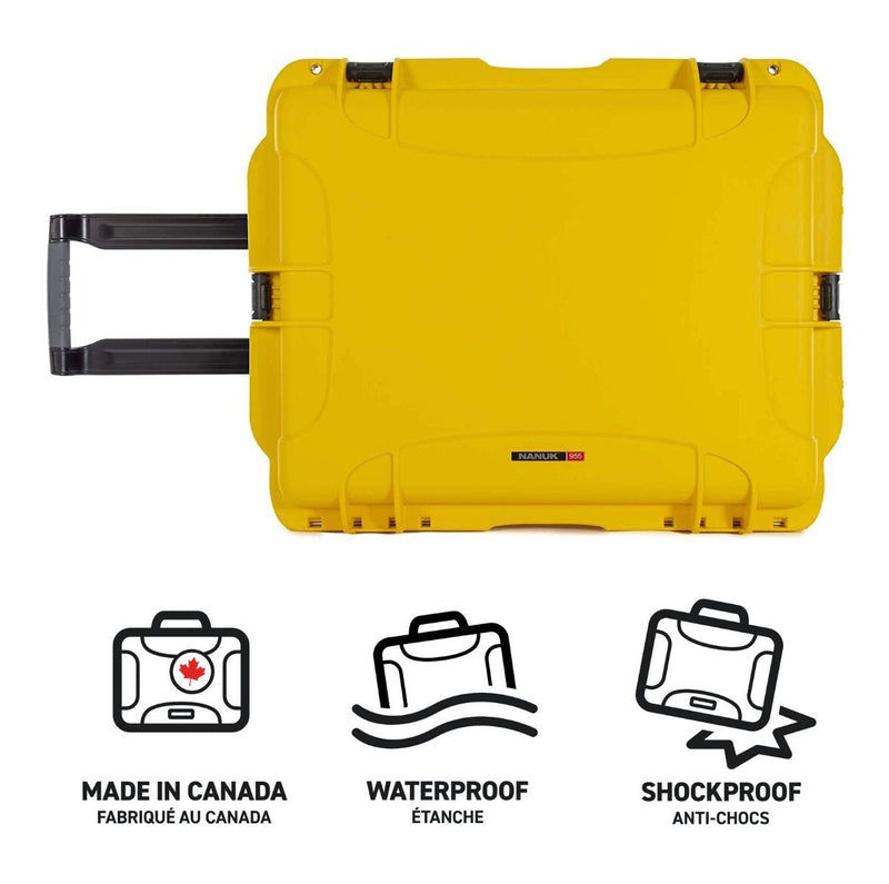 Nanuk 955 Case with Cubed Foam (Yellow)