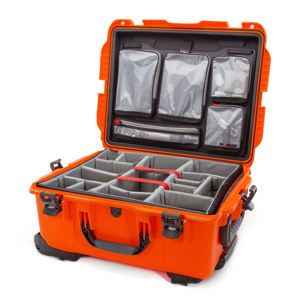 Nanuk 955 Case with Padded Divider and Lid Organiser (Orange)