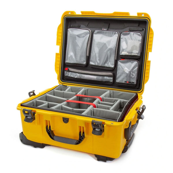 Nanuk 955 Case with Padded Divider and Lid Organiser (Yellow)