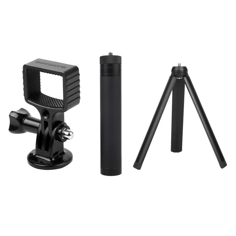 Sunnylife Aluminum Alloy 1/4 Adapter  + Aluminum Alloy Tripod + Aluminum Alloy  Extending Rod for Pocket 2