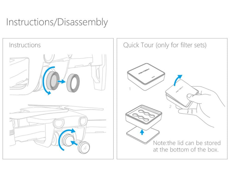 PGYTECH 4-pack Filter Set for DJI Mavic AIR (G-ND4 / ND8 / ND16 / ND32)