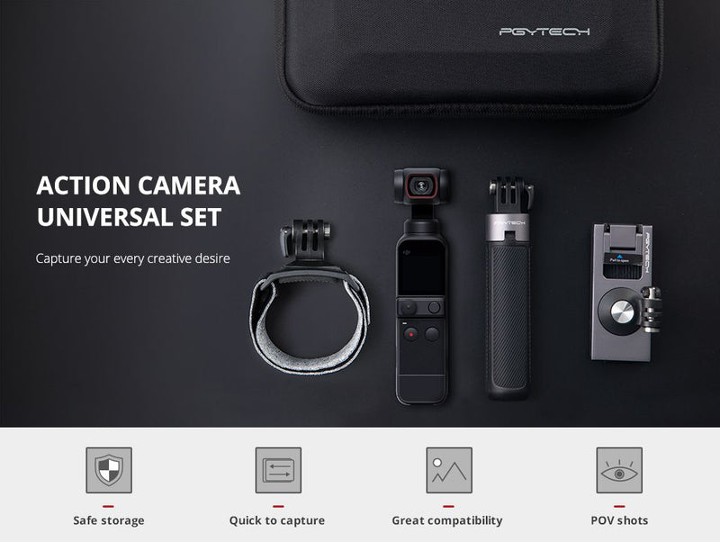 PGYTECH Action Camera Universal Set for Pocket 2/Osmo Pocket/Osmo Action/GoPro
