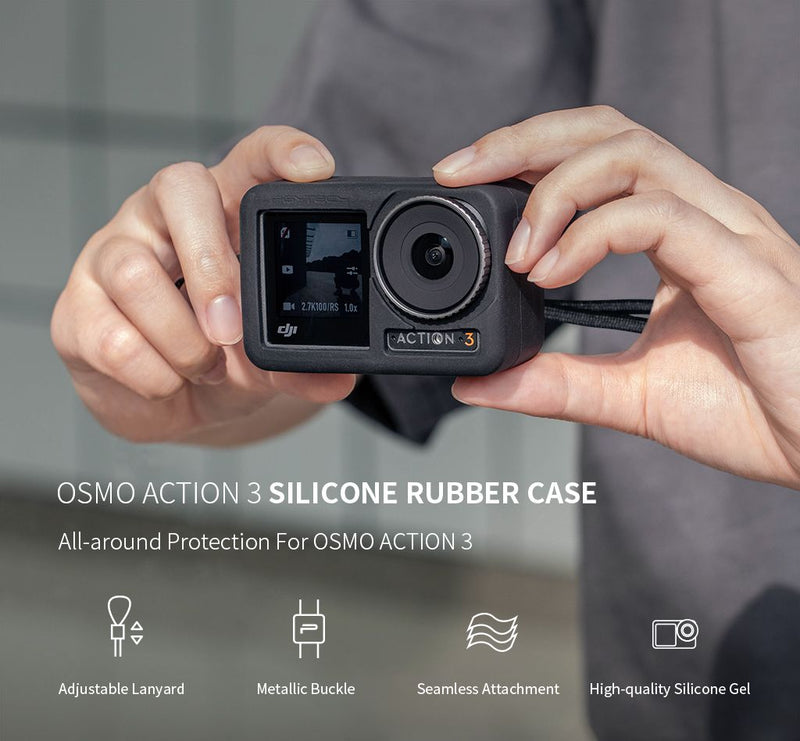 PGYTECH Silicone Rubber Case (Black) for Osmo Action 3