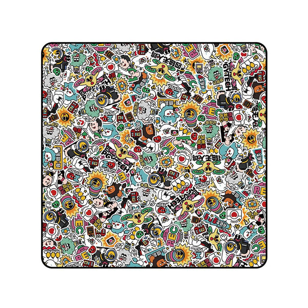 PGYTECH Protective Wrap Pop Collage Size M 45x45cm displaying its unique design and fabric features