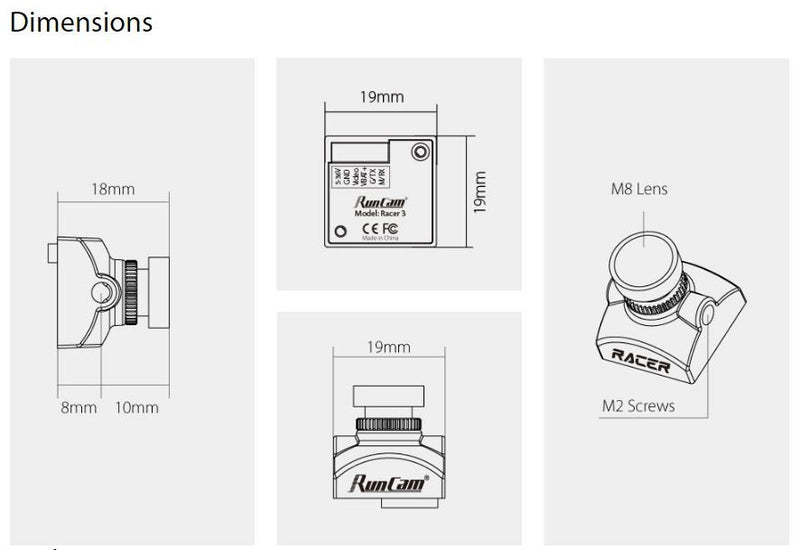 RunCam Racer 3 L21 Camera