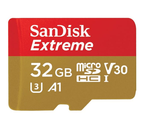 SanDisk Extreme microSDHC UHS-I A1 Card with Adapter 32GB 100MB/S R, 60MB/S