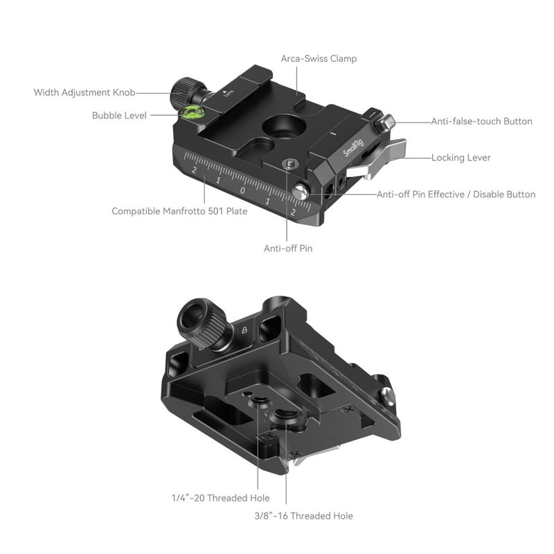 SmallRig Arca-Swiss / Manfrotto Compatible Mount Plate Kit 4234