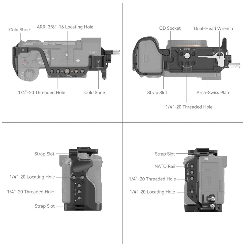 SmallRig Cage Kit for Sony Alpha 7C II / Alpha 7CR 4422