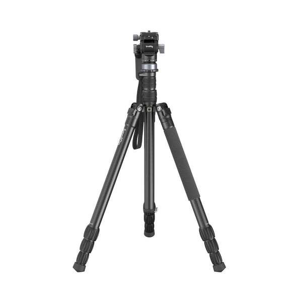 SmallRig FreeBlazer Aluminum Alloy Video Tripod CT190 4319 setup in an outdoor environment, emphasizing its quick-leveling bowl base.