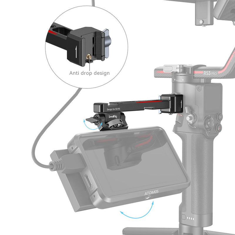 SmallRig Monitor Mounting Support for DJI RS 2 / RSC 2 / RS 3 / RS 3 Pro /RS 3 mini 3026B