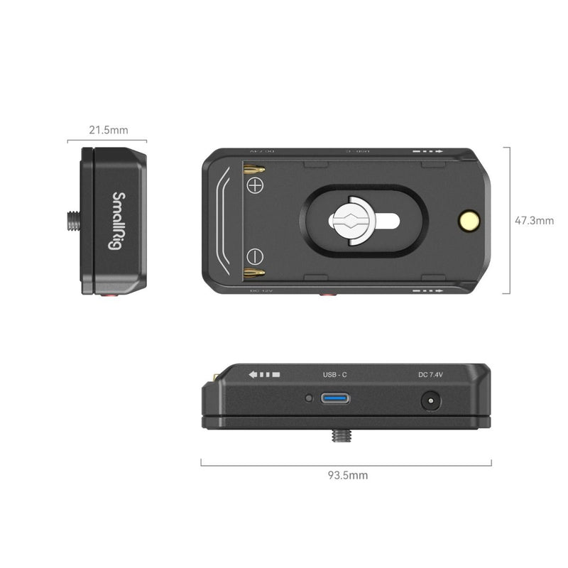 SmallRig NP-F Battery Adapter Mount Plate Kit with NP-FZ100 Dummy Battery Power Cable (Advanced Edition) 4341