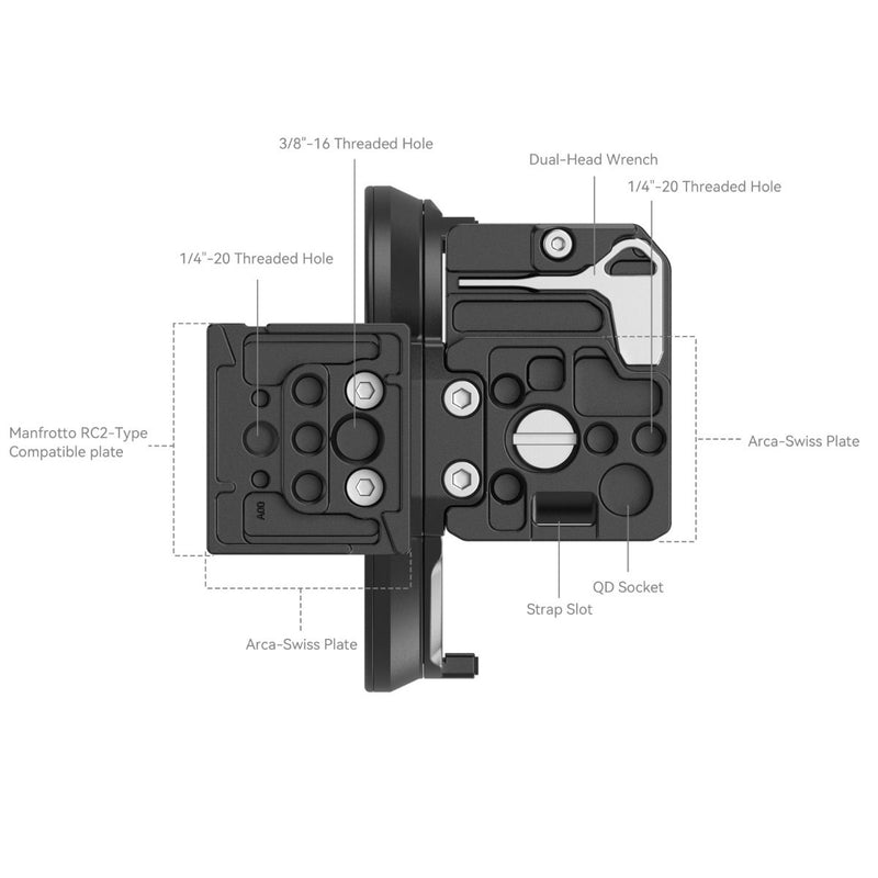 SmallRig Rotatable Horizontal-to-Vertical Mount Plate Kit for Canon EOS Specific R Series Cameras 4300