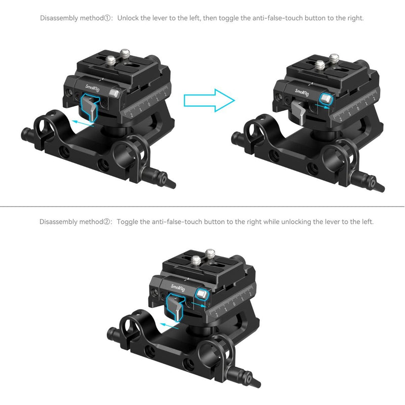 SmallRig Universal Arca-Swiss Height-Adjustable Mount Plate Kit 4233