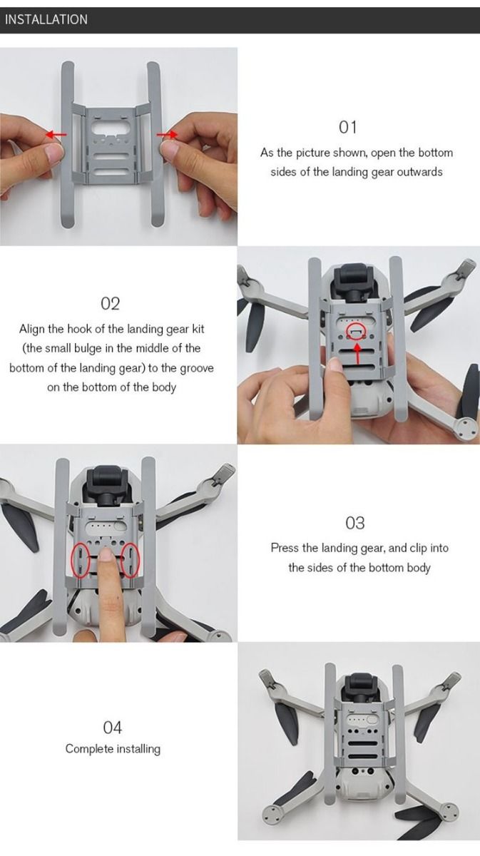 STARTRC Fold and Increase Landing Gear for DJI Mini 2/ Mavic Mini / Mavic SE