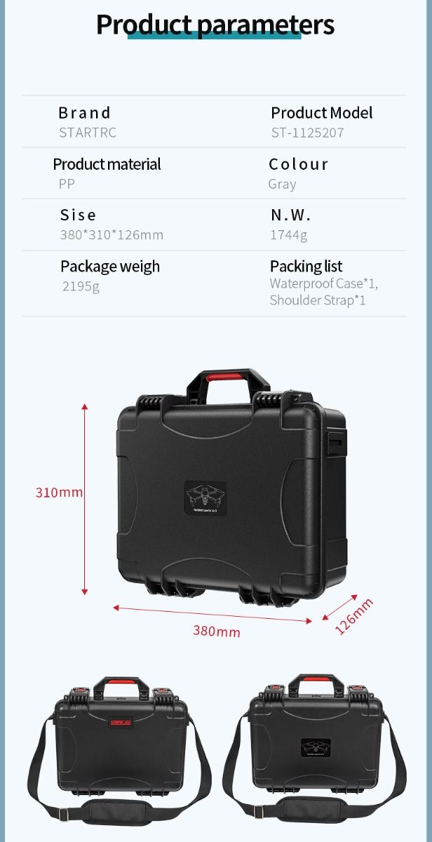 STARTRC Hard Case for DJI Air 3 (DJI RC-N2/DJI RC 2)