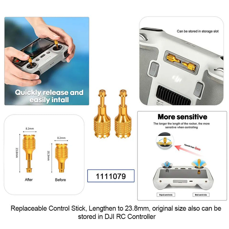 STARTRC Metal Extended Joystick for DJI RC with Storage Box