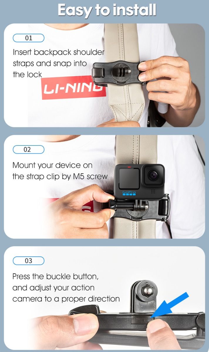 STARTRC Universal  Backpack  Clip for Action Cameras