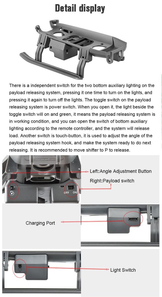 STARTRC Air-Dropping System with Landing Gear for DJI Mavic 2 Pro/Zoom