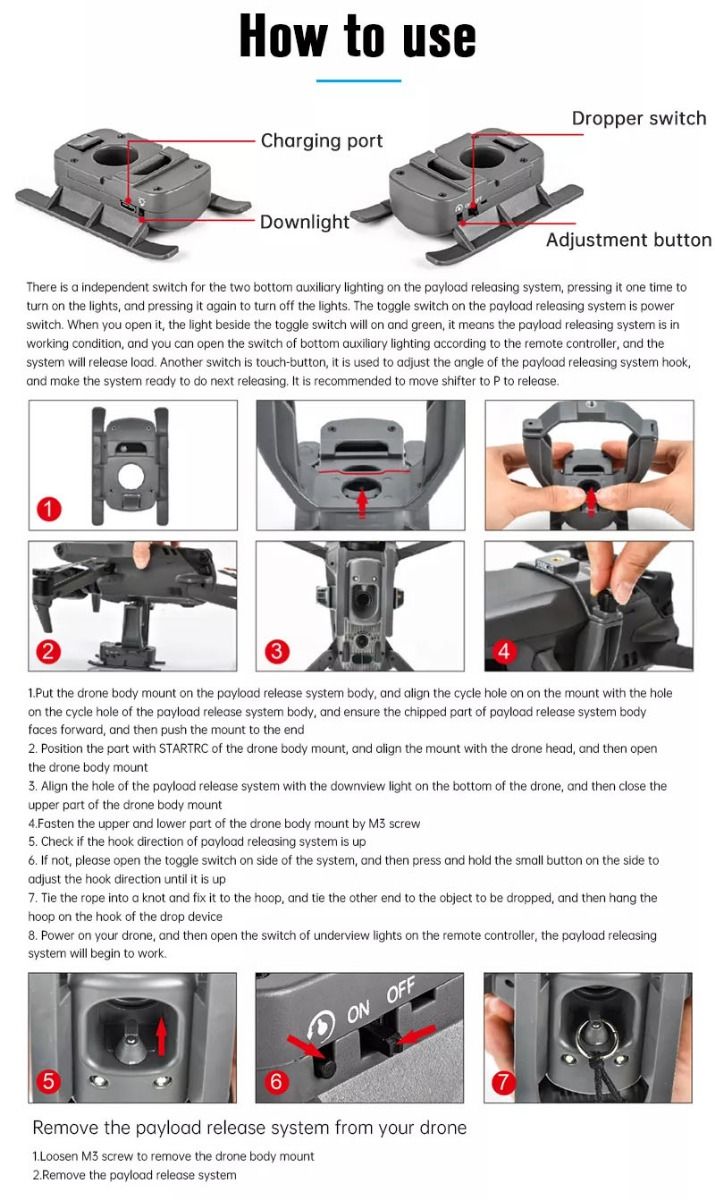 STARTRC Air Dropping System for DJI Mavic 3 / Mavic 3 Classic