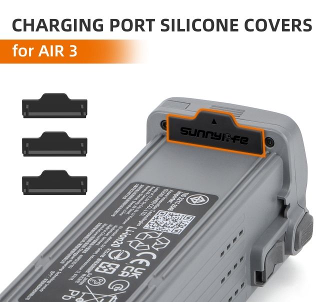 Sunnylife 3pcs Dust-proof Battery Charging Ports Protector for DJI Air 3