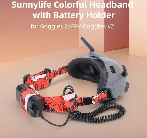 Sunnylife Adjustable Head Strap for DJI Avata Goggles 2 / FPV Goggles V2 (Red)