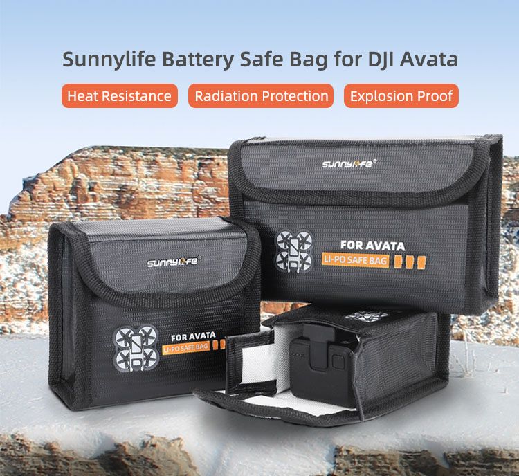 Sunnylife Li-Po Battery Safe Bag for DJI Avata (for 3 Batteries)