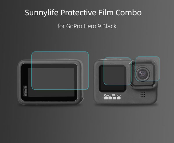 Sunnylife Tempered Glass Film Screen Protector for GoPro HERO9 Black (2+2+2)