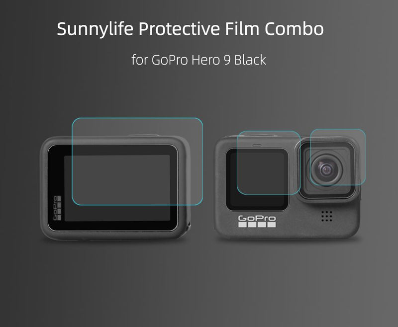 Sunnylife Tempered Glass Film Screen Protector for GoPro HERO9 Black (2+2+2)