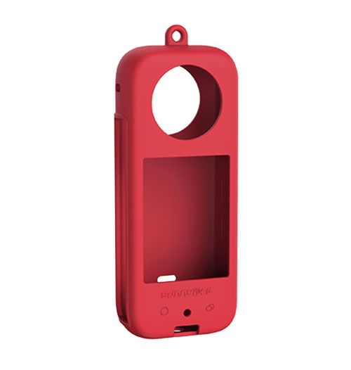 Sunnylife Silicon Protective Cover + Lanyard for Insta360 X3 (Red)