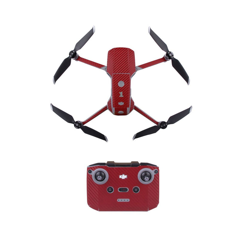 Sunnylife Protective PVC Stickers Skin for Mavic Air 2 (Red Grain)