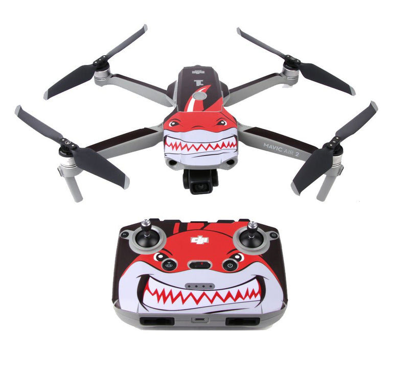 Sunnylife Protective PVC Stickers Skin for Mavic Air 2 (Red Shark)