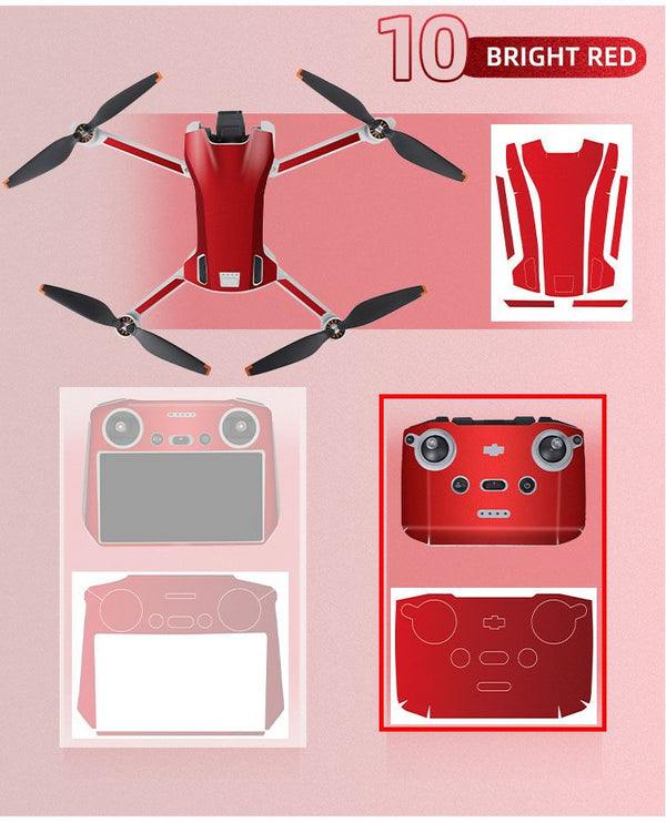 Sunnylife Skin Sticker for Mini 3 (Drone+RC-N1 Remote) Bright Red