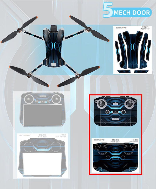 Sunnylife Skin Sticker for Mini 3 (Drone+RC-N1 Remote) Mech Door