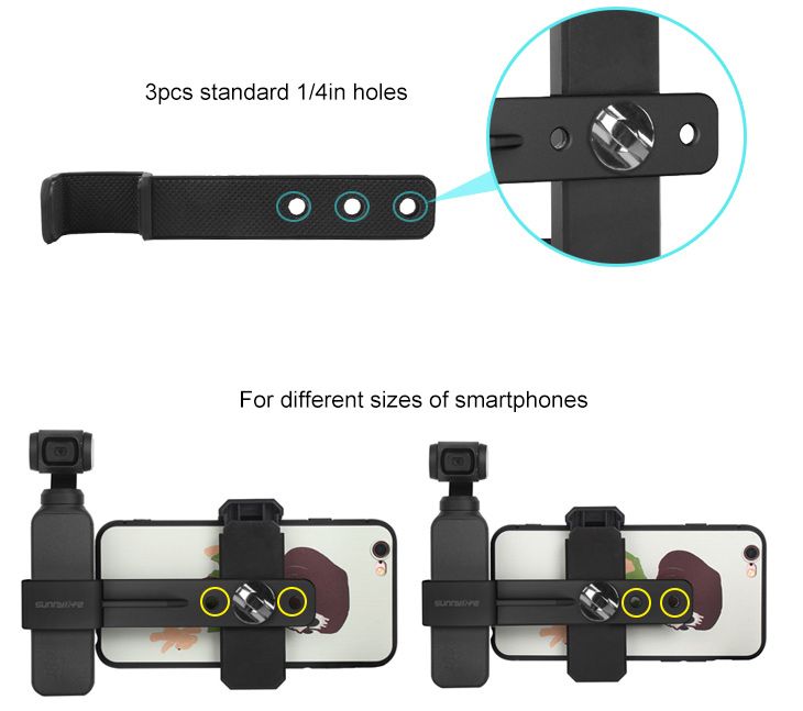 Sunnylife Smartphone Holder + Extending Rod + Tripod for Osmo Pocket / Pocket 2