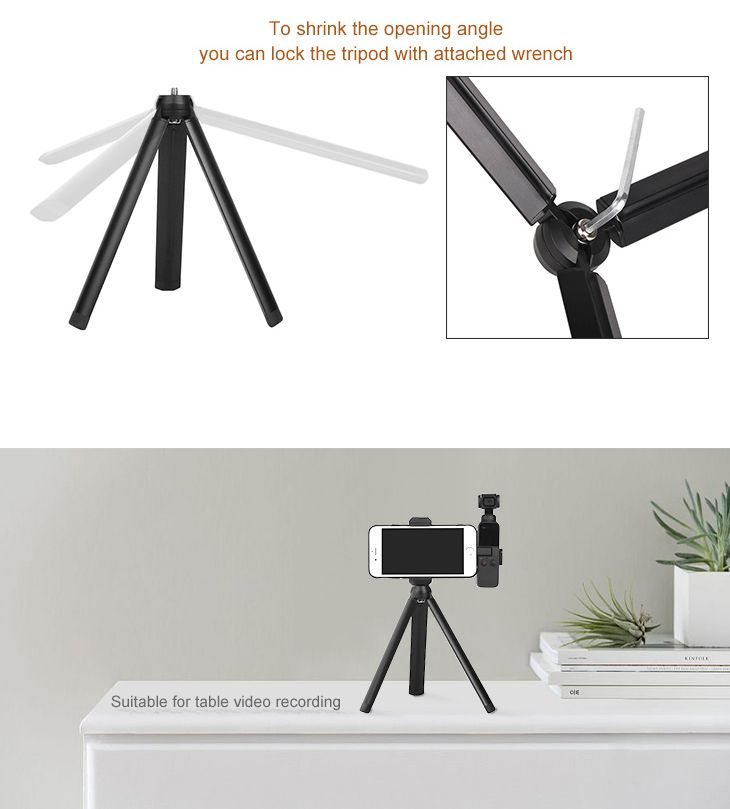 Sunnylife Smartphone Holder + Extending Rod + Tripod for Osmo Pocket / Pocket 2