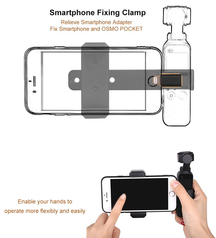 Sunnylife Smartphone Holder + Extending Rod + Tripod for Osmo Pocket / Pocket 2