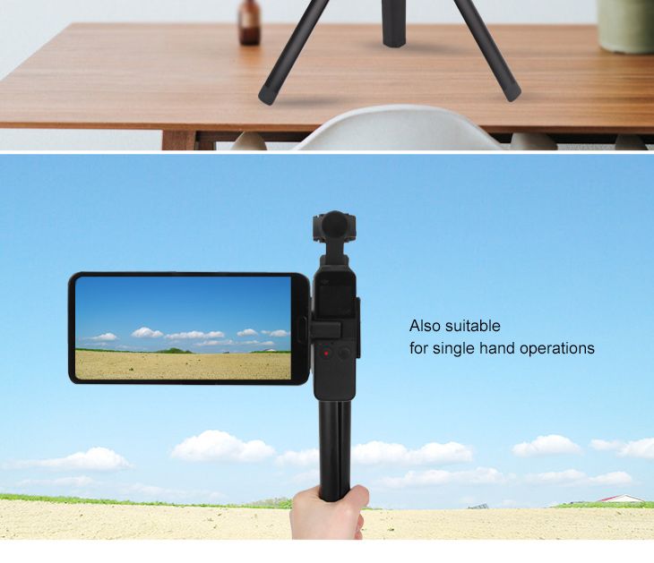 Sunnylife Smartphone Suction Cup Bracket + Tripod + Extension Rod for Pocket 2