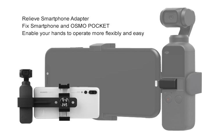 Sunnylife Metal Smartphone Fixing Clamp + Tripod for DJI Pocket 2 / Osmo Pocket