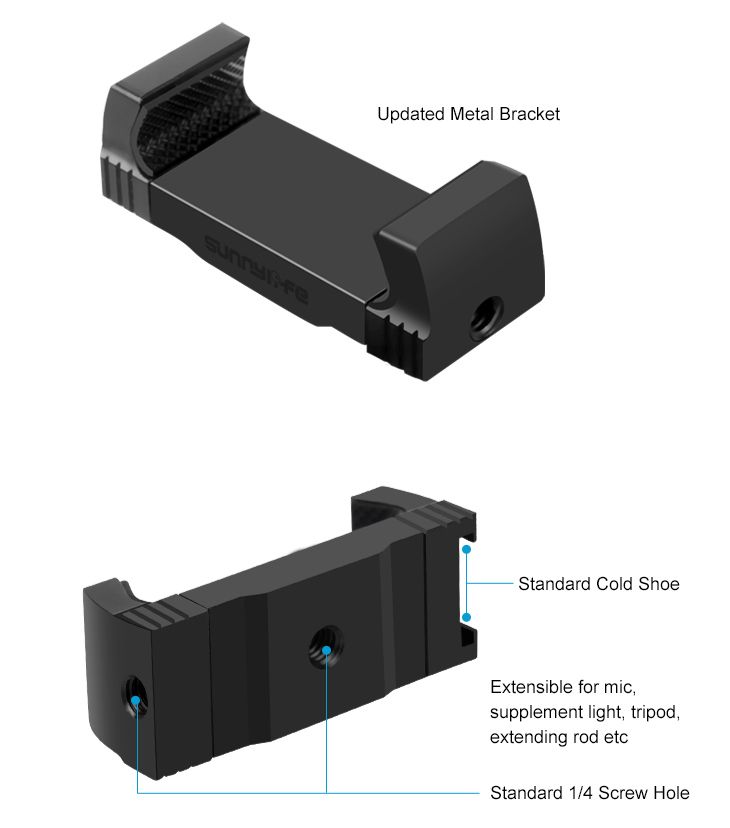 Sunnylife Metal Smartphone Fixing Clamp + Tripod for DJI Pocket 2 / Osmo Pocket