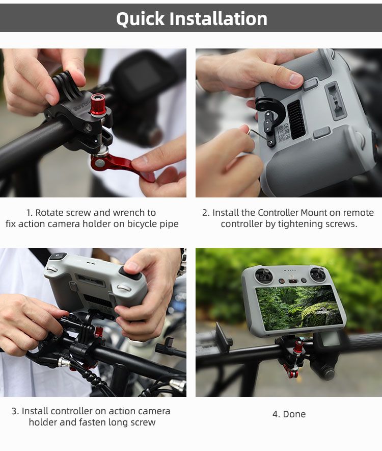 Sunnylife Bicycle Clamp for DJI RC Controller