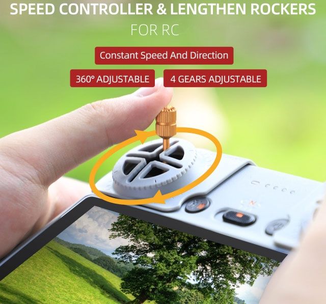 Sunnylife Speed Controller & Lengthen Thumb Rockers for DJI RC (Gold)