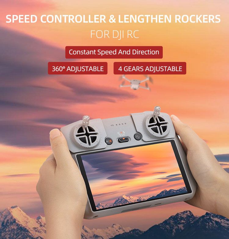 Sunnylife Speed Controller & Lengthen Thumb Rockers for DJI RC (Red)