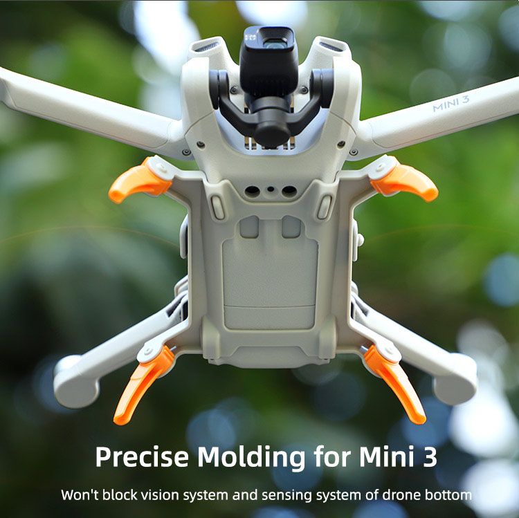 Sunnylife Spider Foldable Landing Gear Extensions for DJI Mini 3 (Orange & Grey)