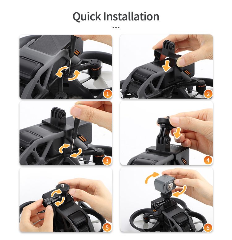 Sunnylife Multi-functional Sports Camera Adapter Mount for DJI Avata