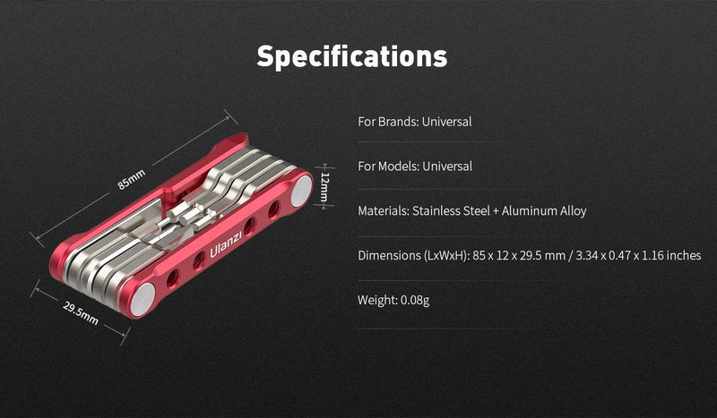 Ulanzi Folding Tool Set with Screwdrivers and Wrenches C035GBB2