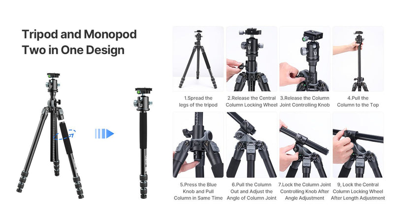 Ulanzi MT-59 Multifunction Camera Monopod Tripod 3114