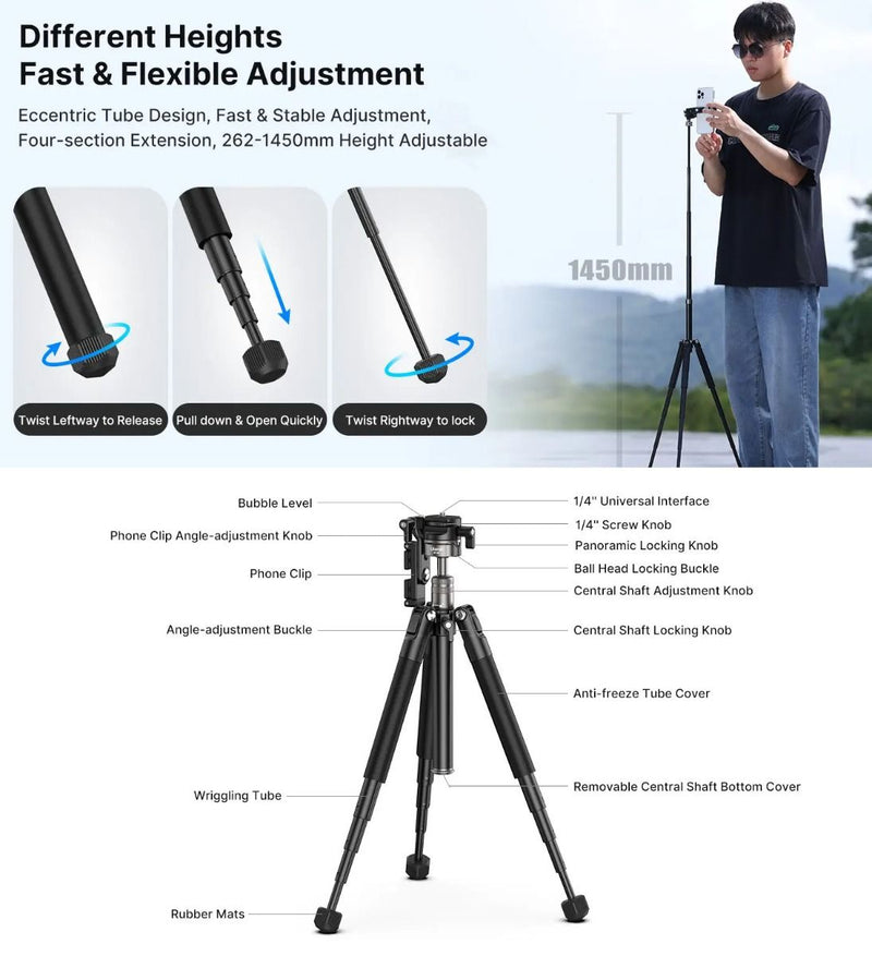 Ulanzi MT-63 Portable Mini Tripod T028GBB1