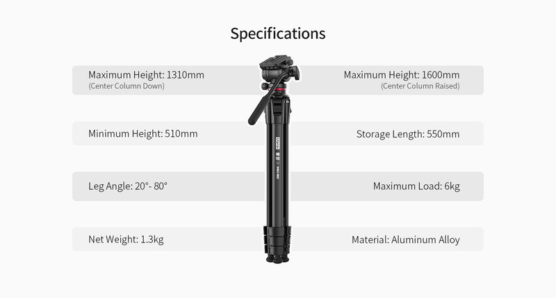 Ulanzi Ombra XIANG Video Travel Tripod 3030